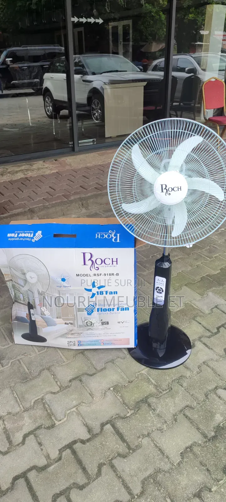 Ventilateur Roch Rechargeable 18 Pouces - Neuf - Stock À Abidjan