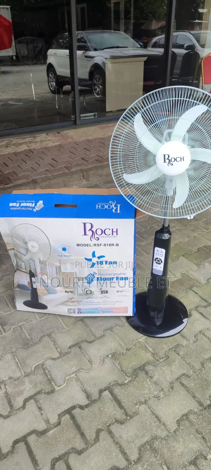 Ventilateur Roch Rechargeable 18 Pouces - Neuf - Stock À Abidjan