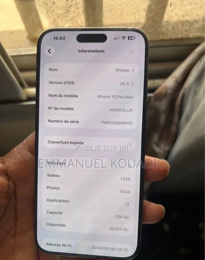 Nouveau Apple iPhone 15 Pro Max 256 GB Gris