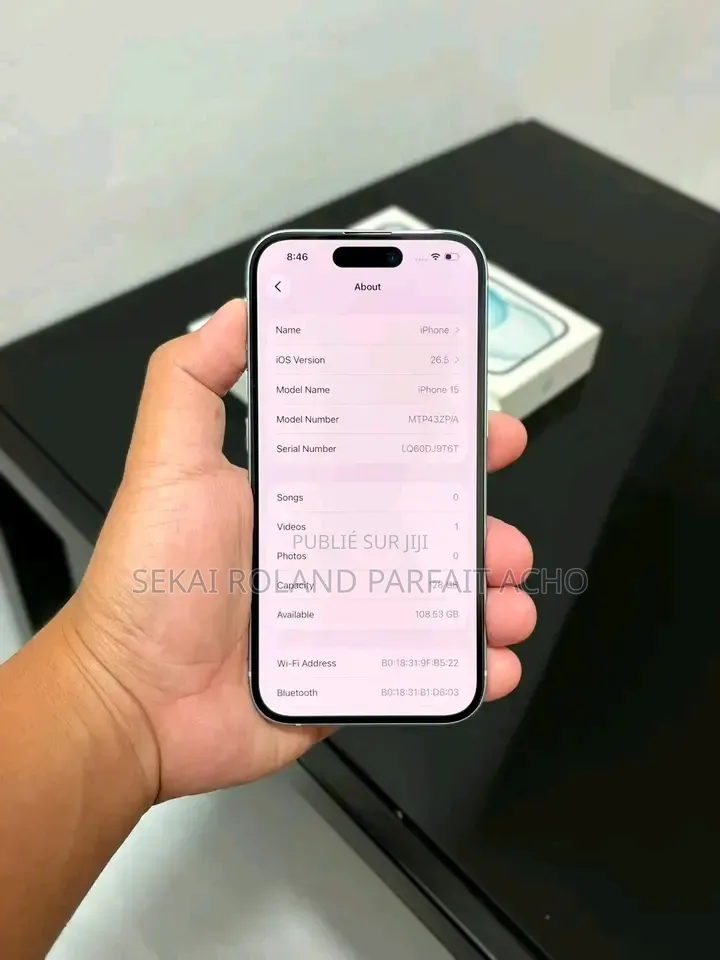 Nouveau Apple iPhone 15 256 GB Blanc