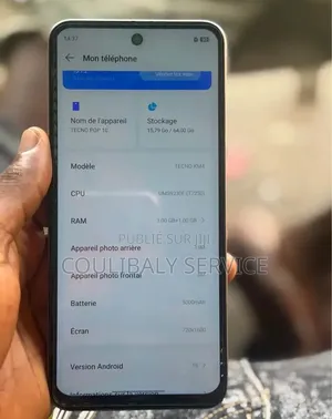 Nouveau Tecno Pop 10 64 GB Gris