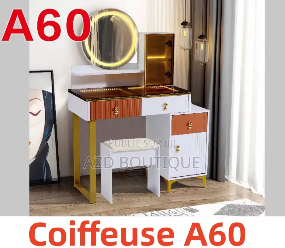 Coiffeuse Luxe Avec Miroir Led