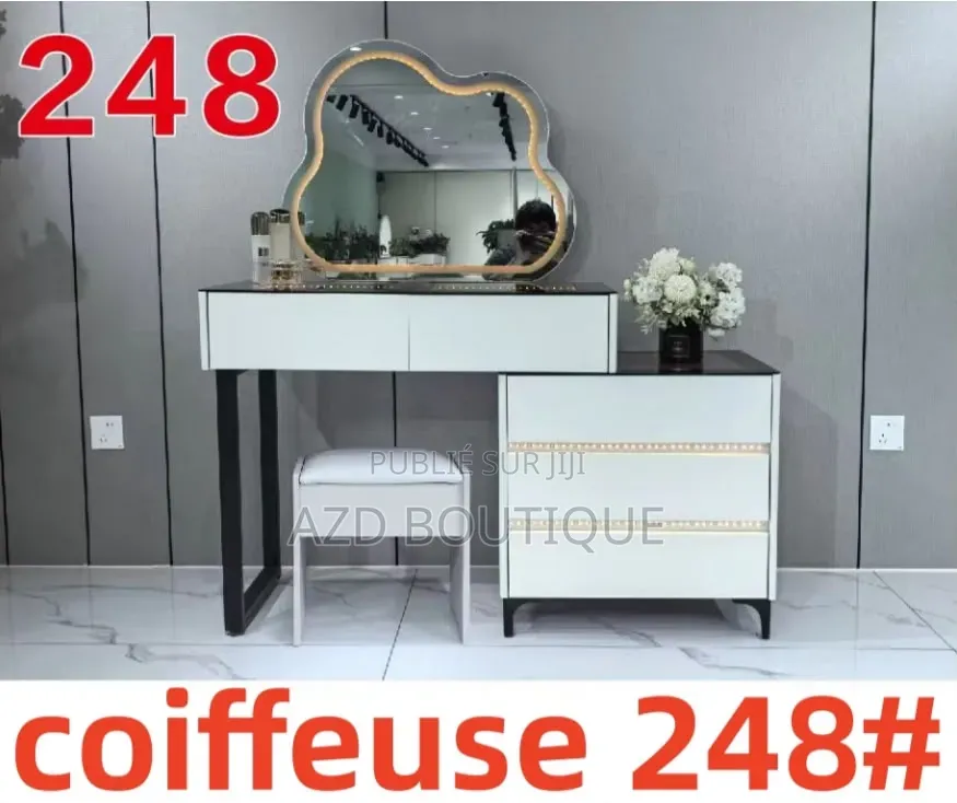 Coiffeuse Luxe Avec Miroir Led