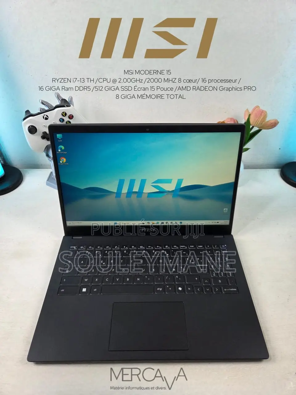 Ordinateur portable MSI CR640 16GB AMD Ryzen 7 SSD 512GB
