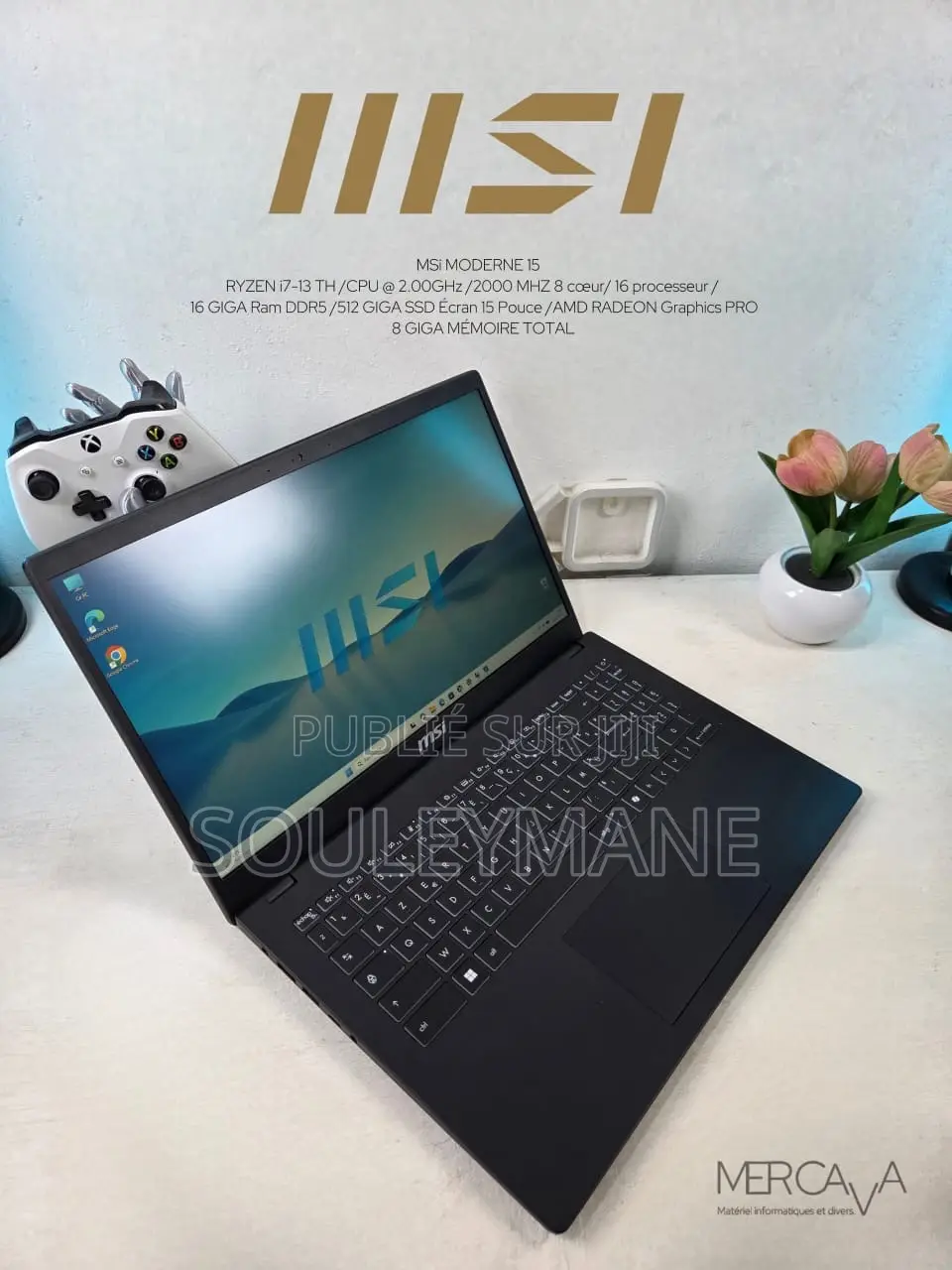 Ordinateur portable MSI CR640 16GB AMD Ryzen 7 SSD 512GB