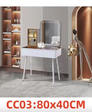 Coiffeuse Coquette Lumineuse – Design Moderne Verre Teinté