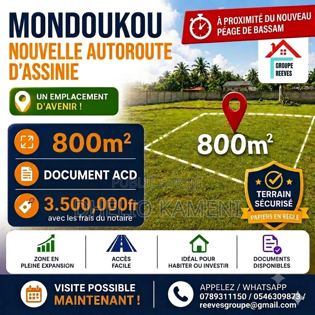Opportunités Foncier À Grand Bassam Mondoukou