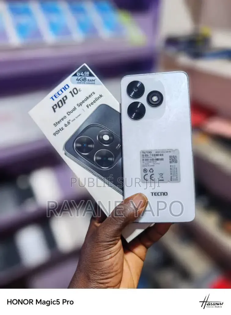 Nouveau Tecno Pop 10C 64 GB Blanc