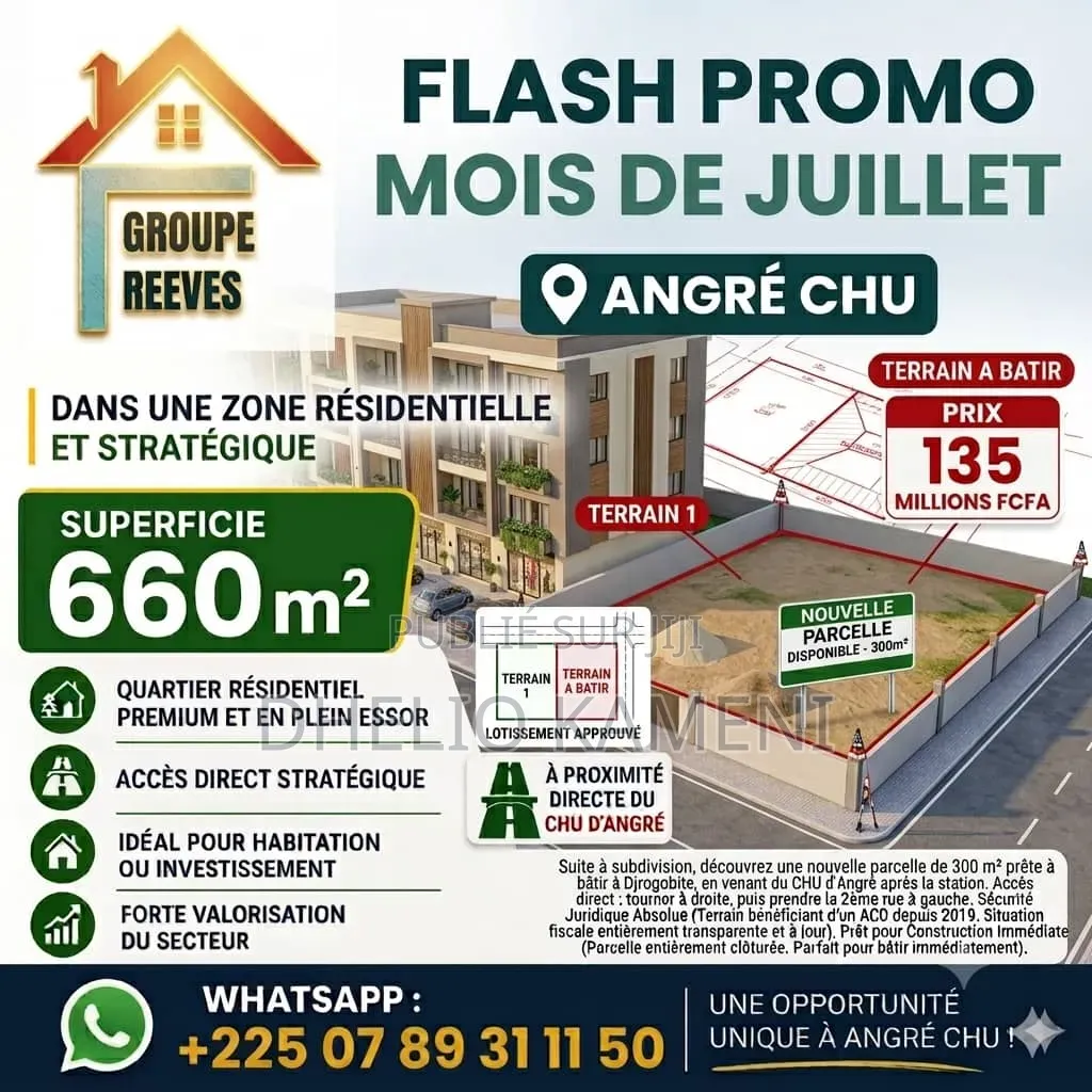 Opportunités Foncier À Angré Nouveau Chu
