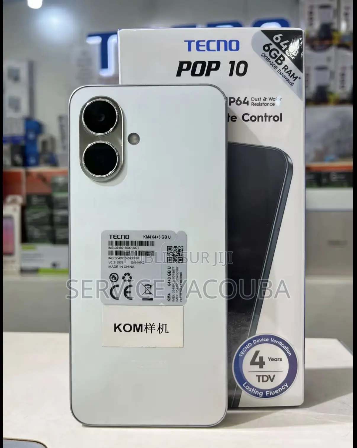 Nouveau Tecno Pop 10 128 GB Argenté