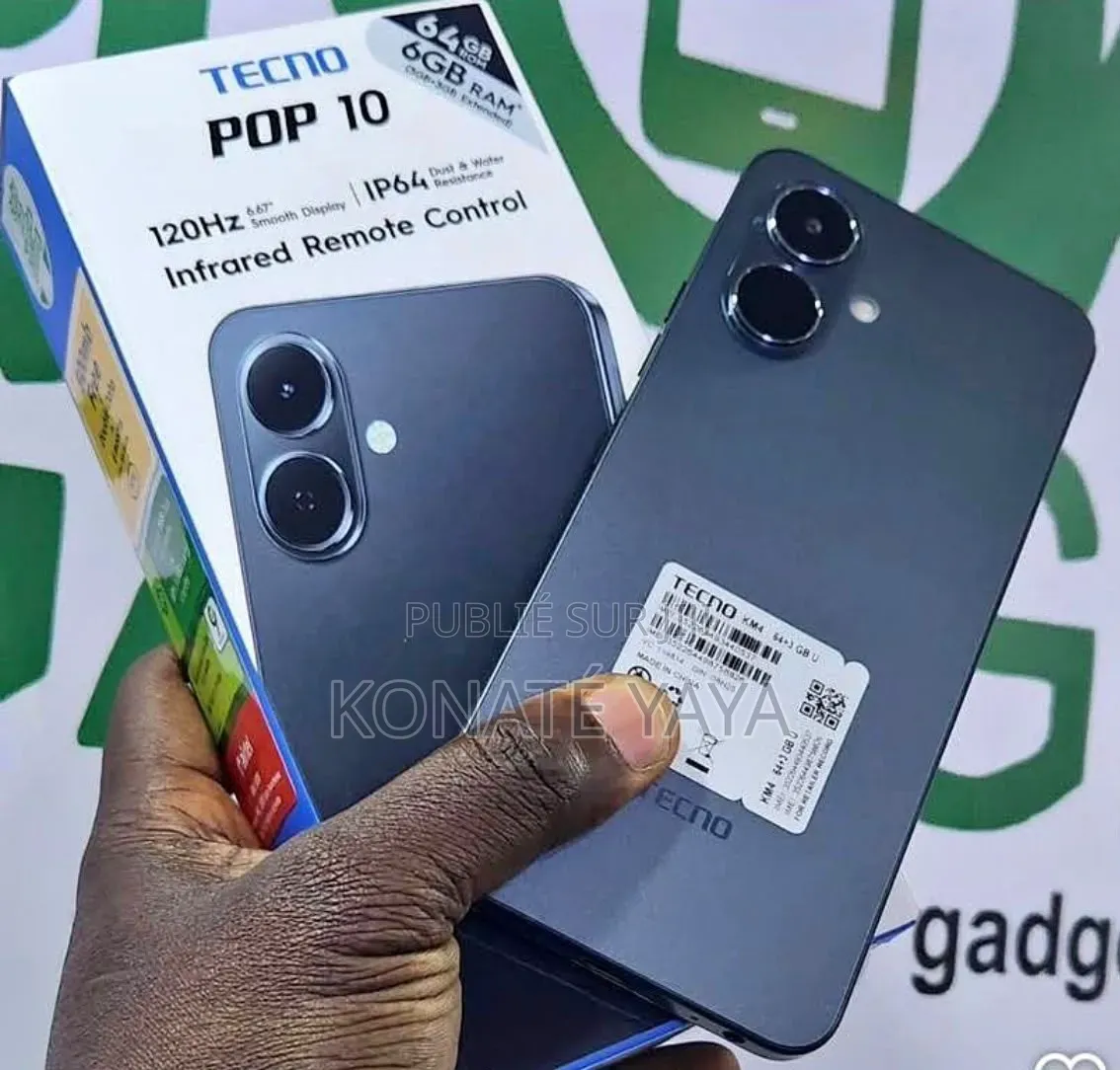 Tecno Pop 10 64 GB Noir