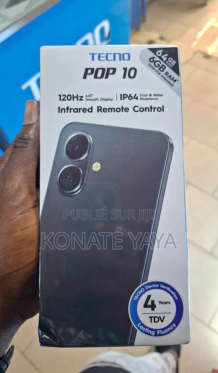 Tecno Pop 10 64 GB Noir