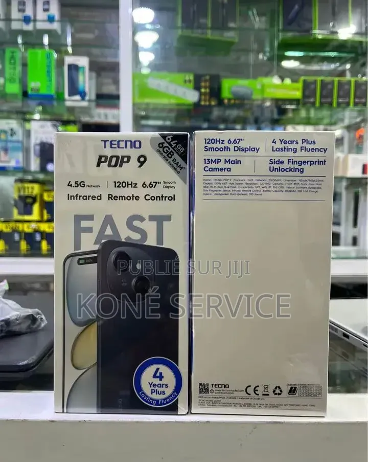 Nouveau Tecno Pop 9 128 GB Noir