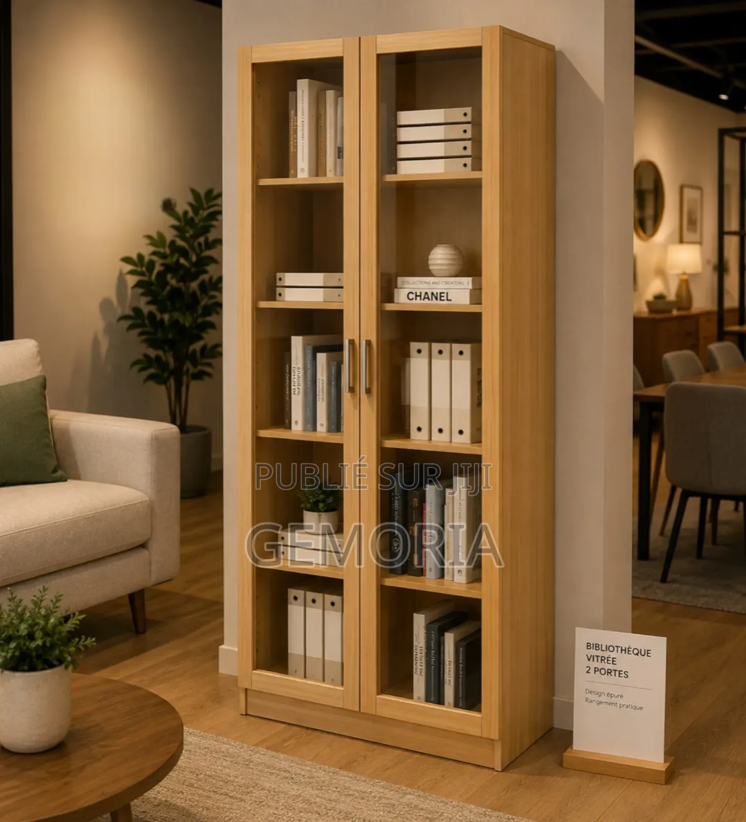 Bibliothèque Mixte – Vitrine Rangements Fermés