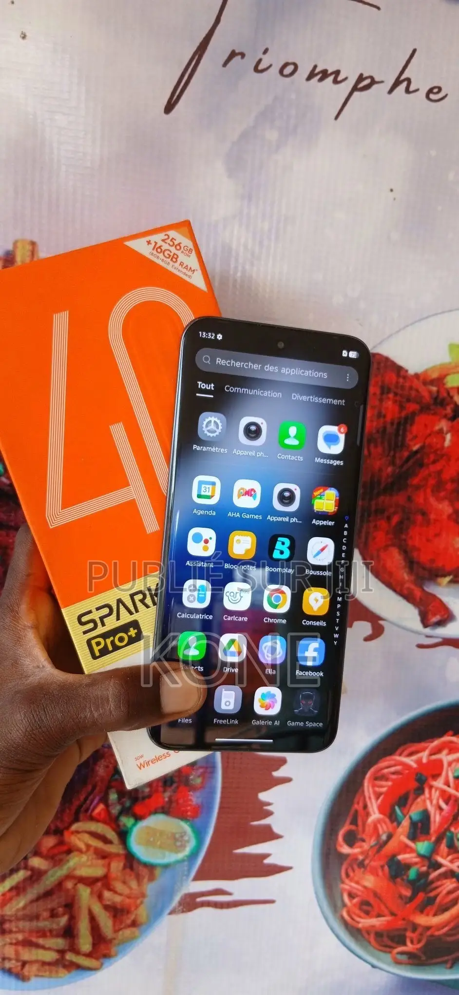 Nouveau Tecno Spark 40 Pro+ 256 GB Noir