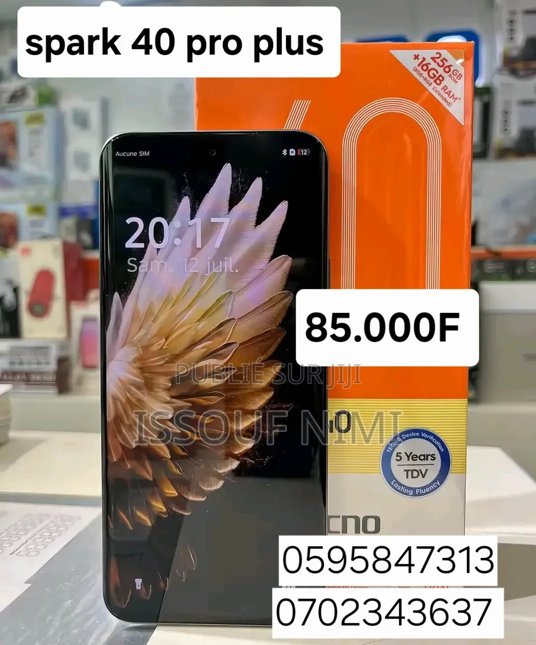 Nouveau Tecno Spark 40 Pro+ 256 GB Autre