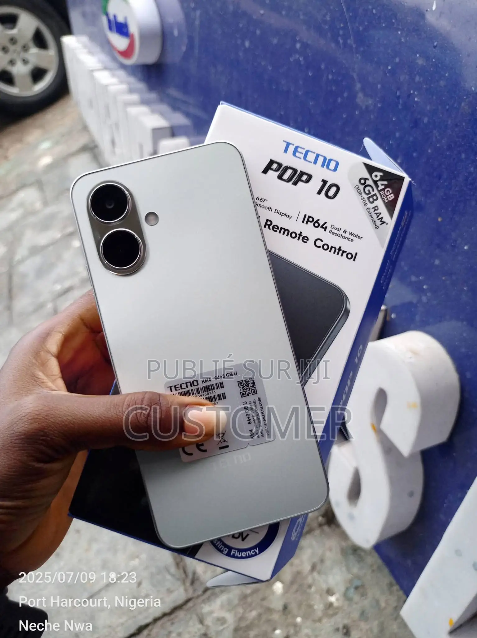 Nouveau Tecno Pop 10 128 GB Blanc