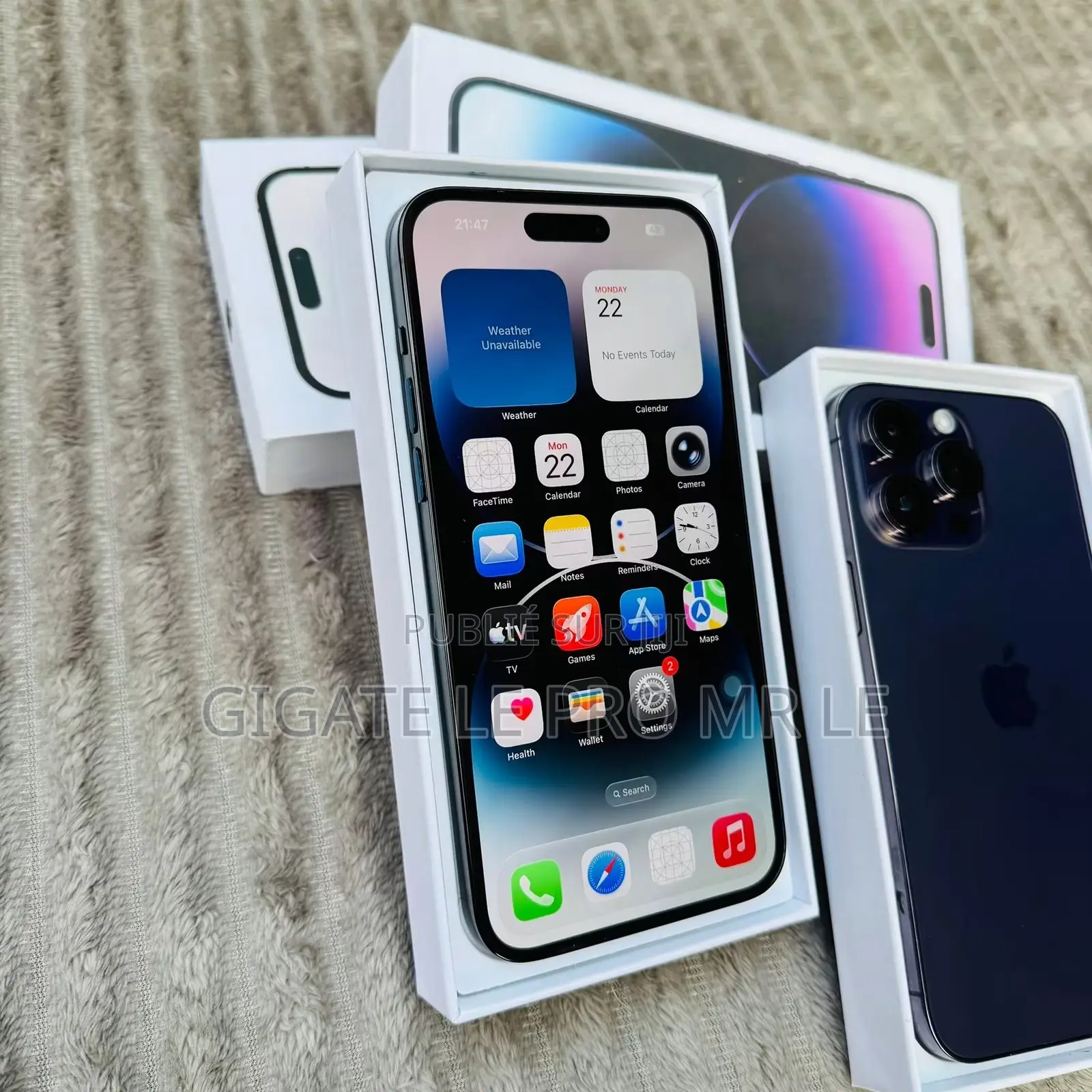 Nouveau Apple iPhone 14 Pro Max 512 GB Noir