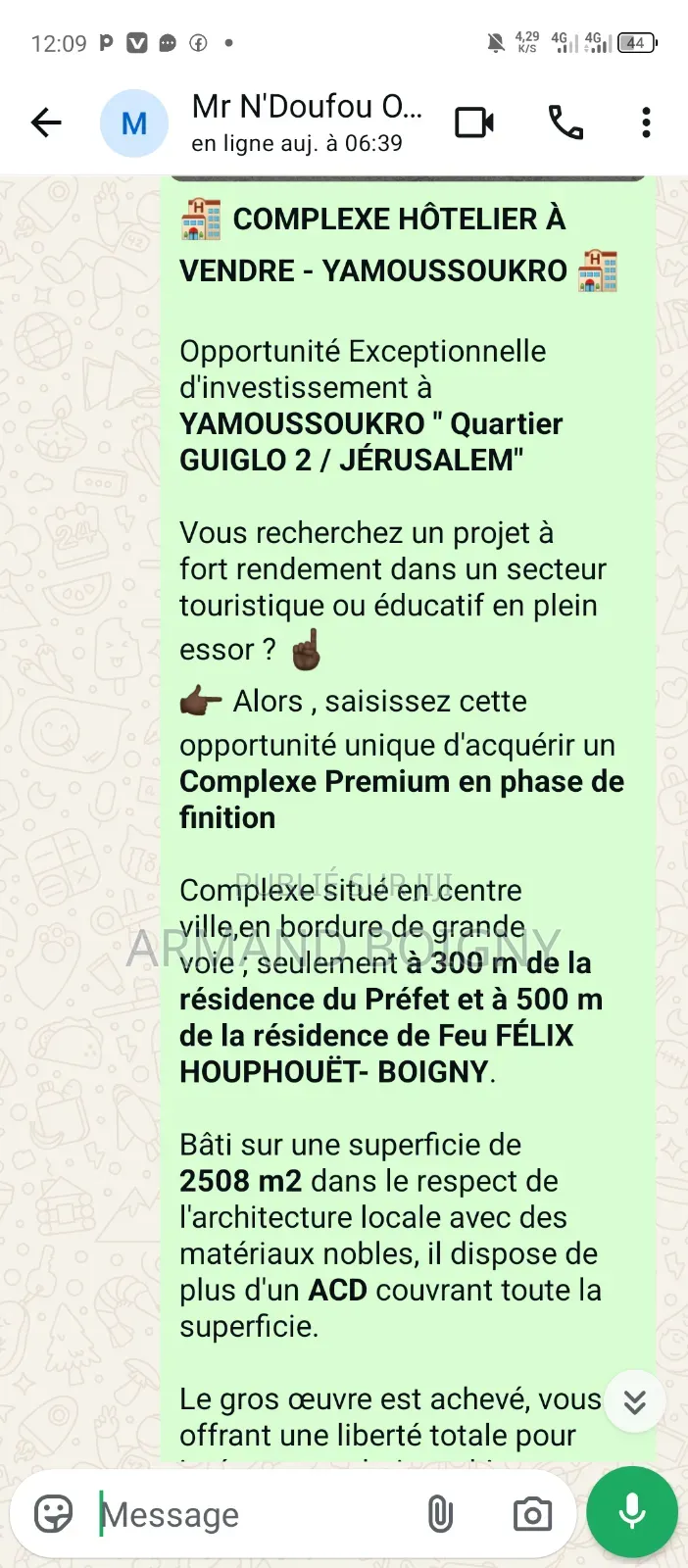 20chbre Duplex dans Tiébissou à Vendre