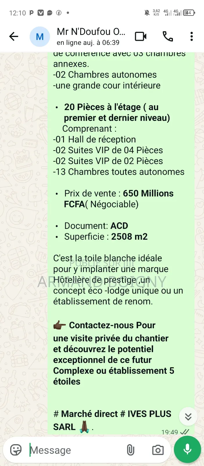 20chbre Duplex dans Tiébissou à Vendre