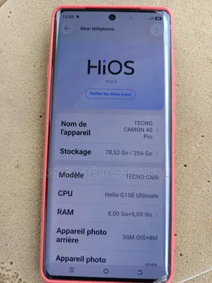 Nouveau Tecno Camon 40 256 GB Gris