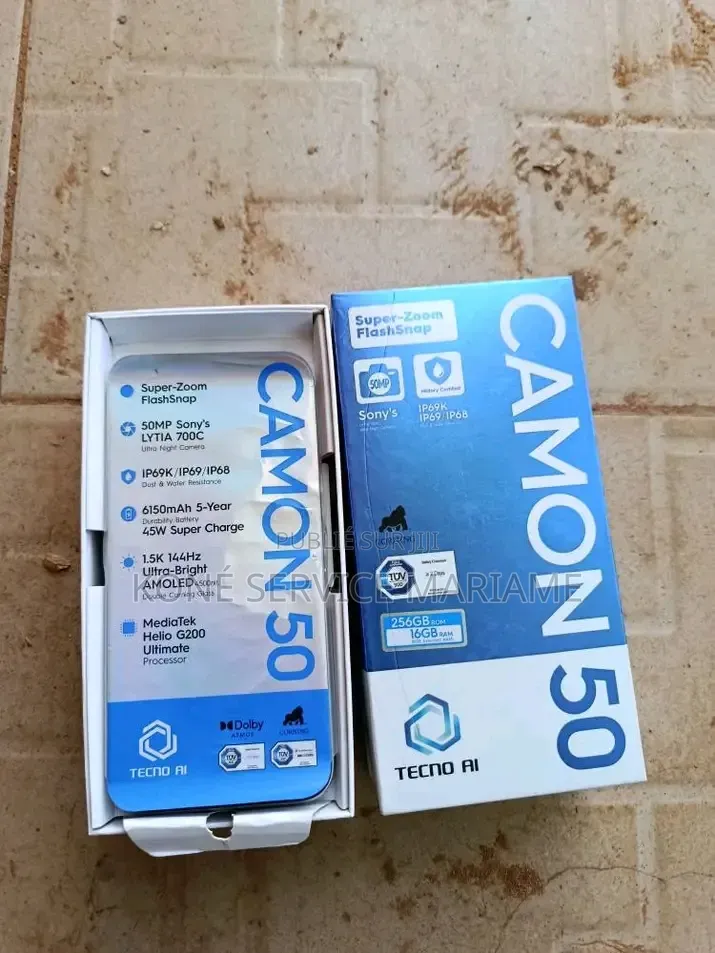 Nouveau Tecno Camon 50 Pro 256 GB Blanc