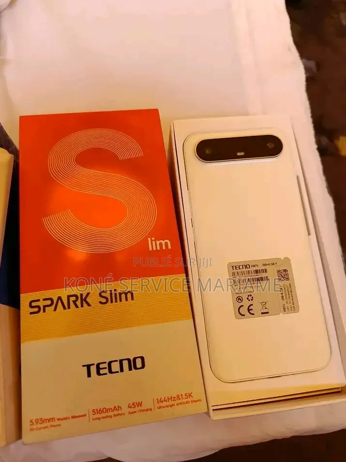 Nouveau Tecno Spark Slim 256 GB Argenté