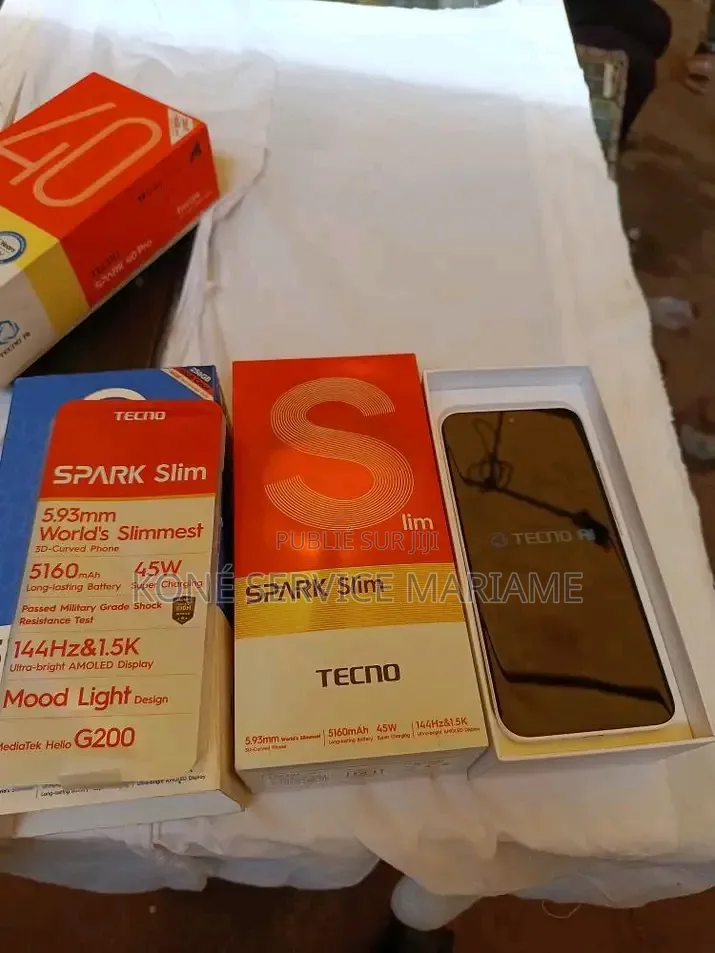 Nouveau Tecno Spark Slim 256 GB Argenté