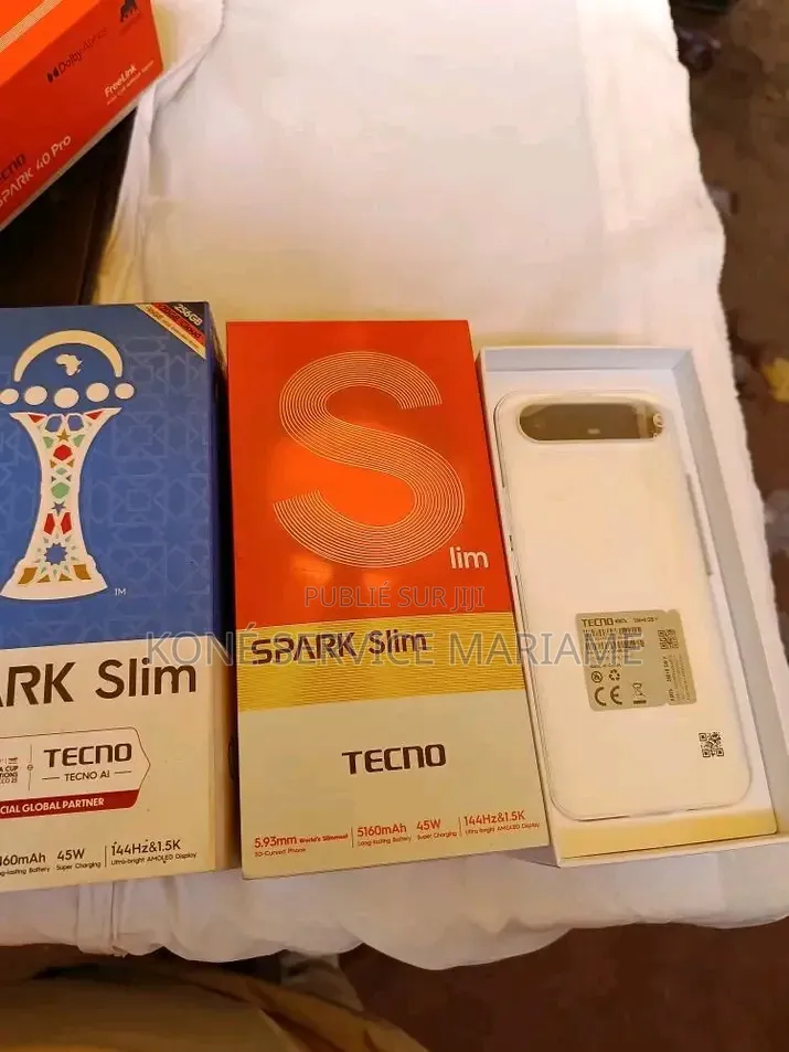 Nouveau Tecno Spark Slim 256 GB Argenté