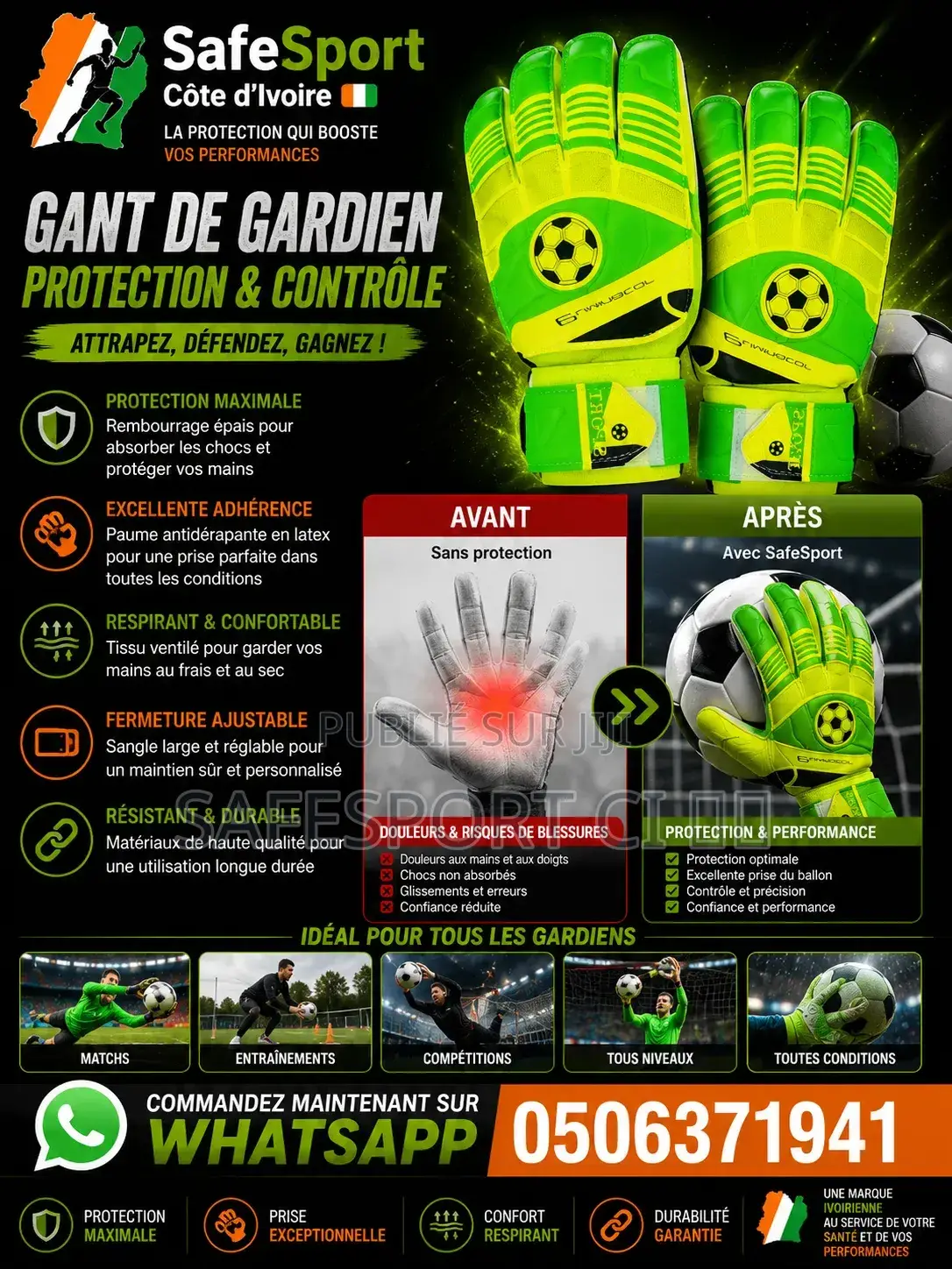 Gant De Gardien De Football