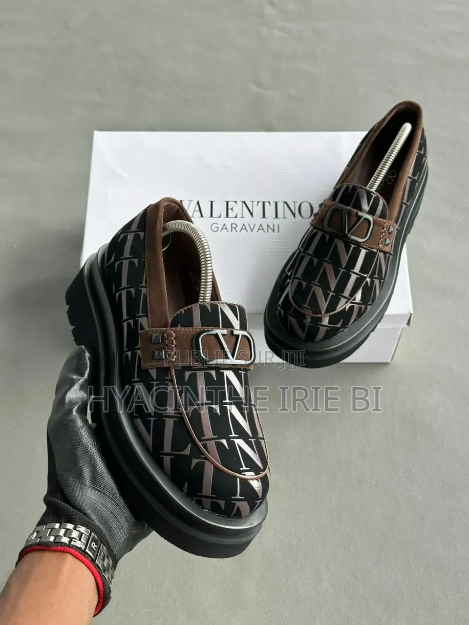  Valentino Moccassin Grosse Semelle Authentique Original Quali