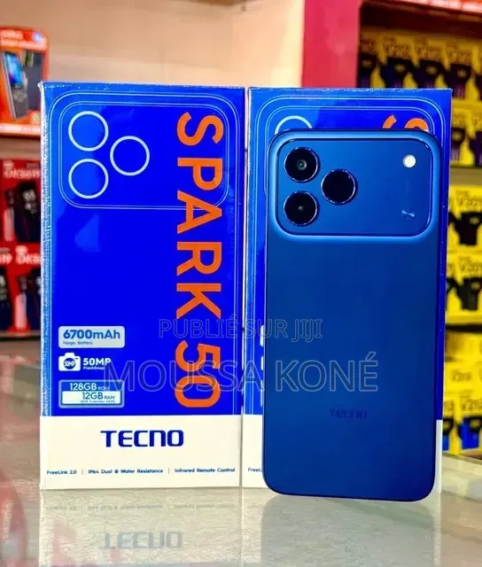 Nouveau Tecno Spark 50 128 GB Argenté