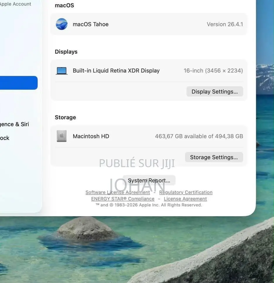 Ordinateur portable Apple MacBook Pro 2021 M1 16GB Apple M1 SSD 512GB