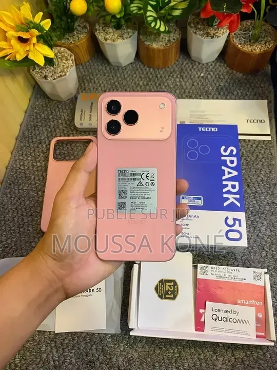 Nouveau Tecno Spark 50 128 GB Argenté
