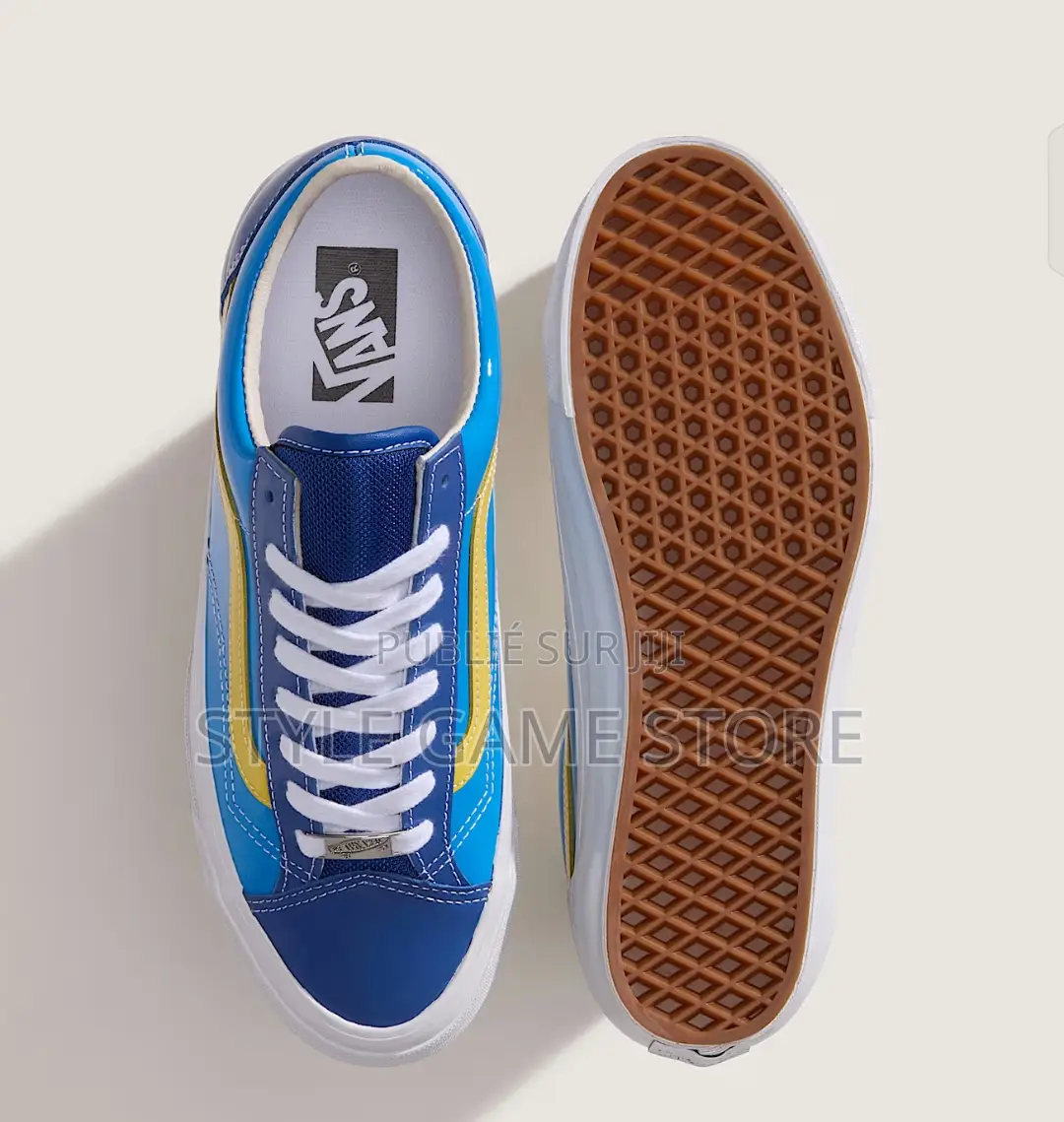 Vans Lx Old Skool 36 en Cuir Verni Bleu