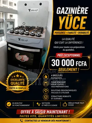 Cuisinière d'Occasion Bien Entretenue – Qualité Garantie – 30 000 Fcfa