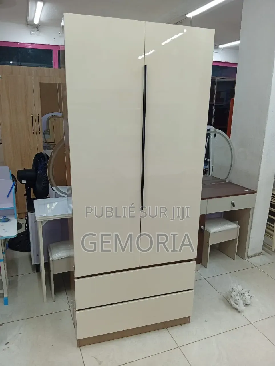 Armoire-Penderie 2 Portes Avec 2 Tiroirs