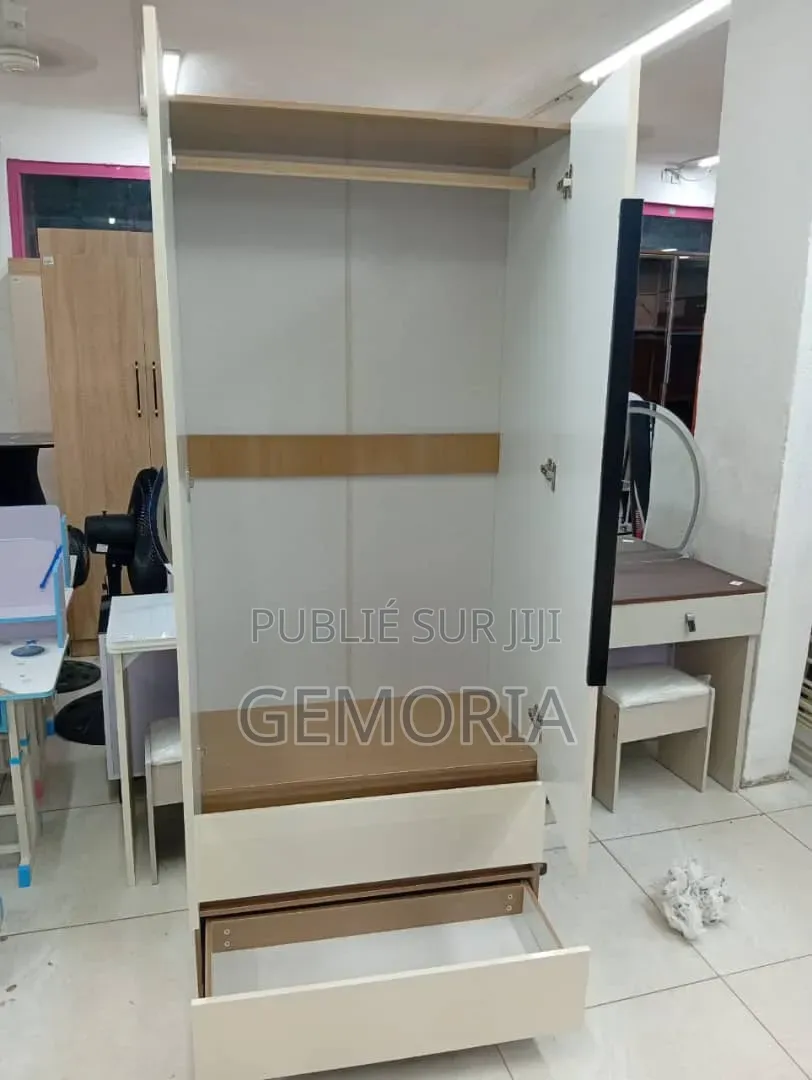 Armoire-Penderie 2 Portes Avec 2 Tiroirs