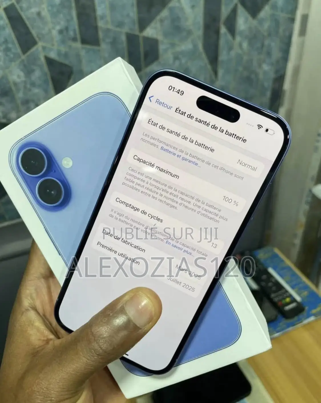 Nouveau Apple iPhone 16 256 GB Bleu