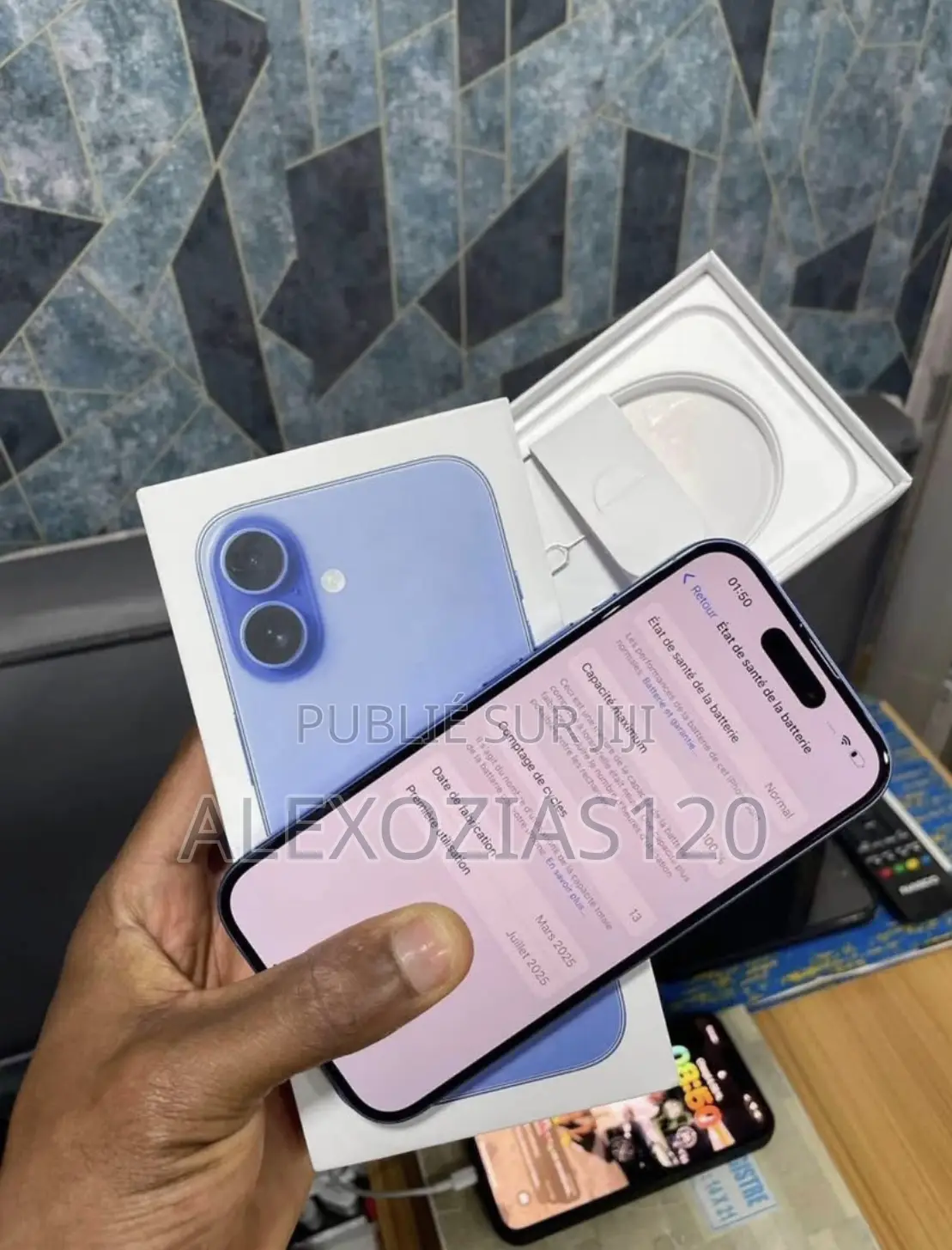 Nouveau Apple iPhone 16 256 GB Bleu