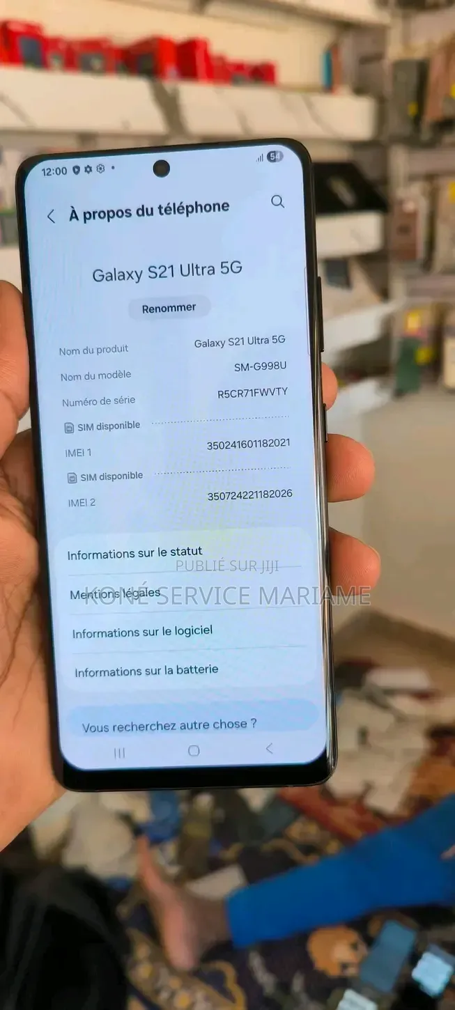 Nouveau Samsung Galaxy S21 5G 256 GB Noir