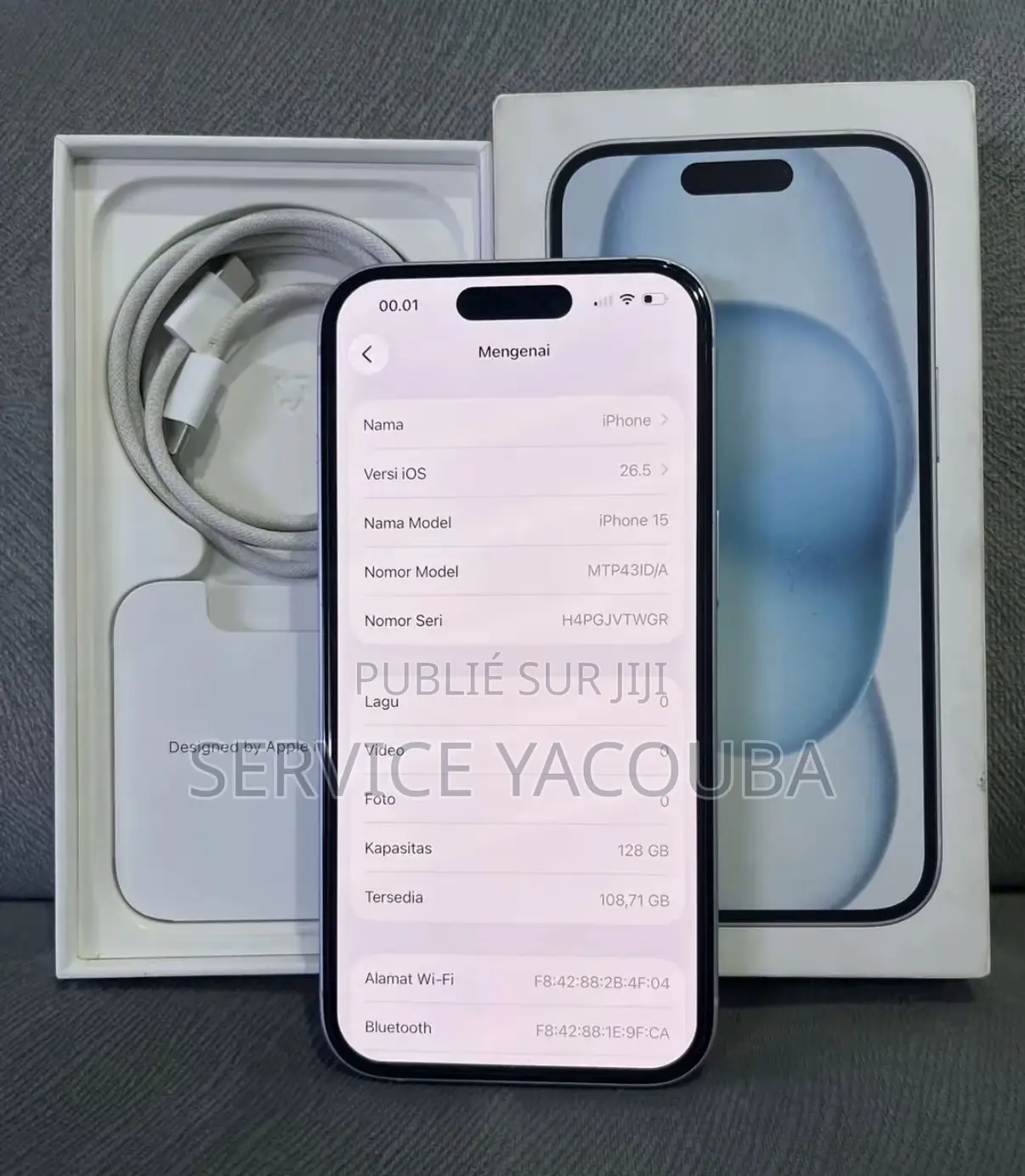 Nouveau Apple iPhone 15 512 GB Gris