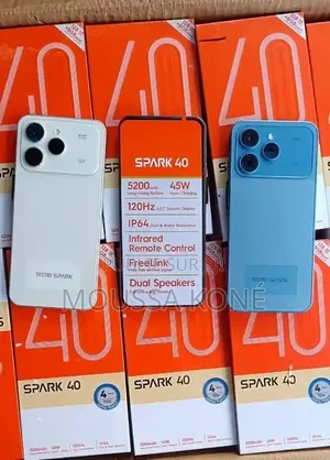 Nouveau Tecno Spark 40 128 GB Argenté
