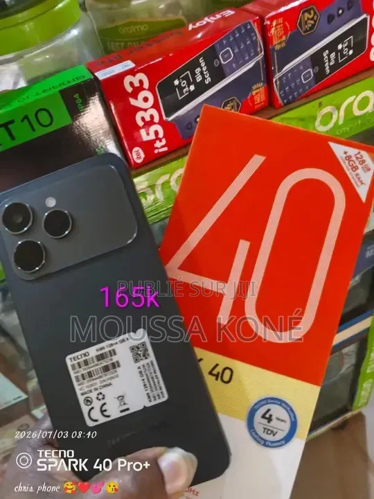 Nouveau Tecno Spark 40 128 GB Argenté