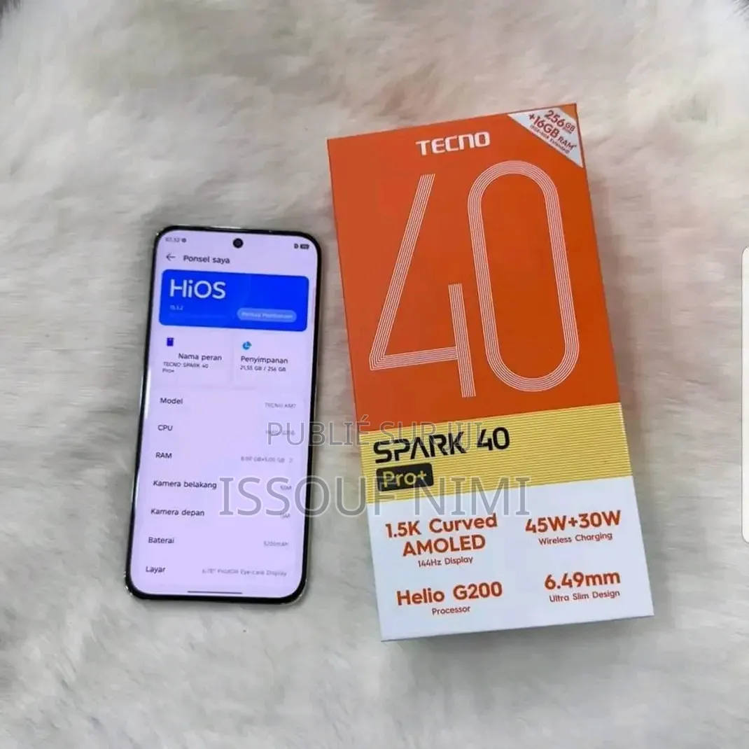 Nouveau Tecno Spark 40 Pro+ 256 GB Autre