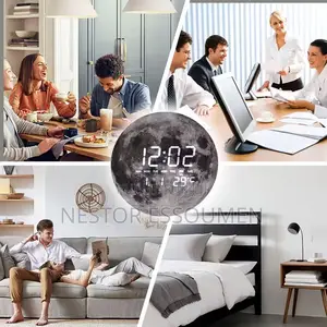 Horloge Murale Led Lune – Élégance Et Technologie Réunies !