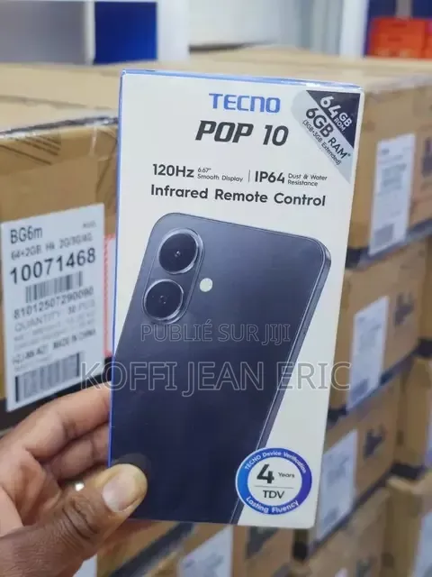 Nouveau Tecno Pop 10 64 GB Argenté