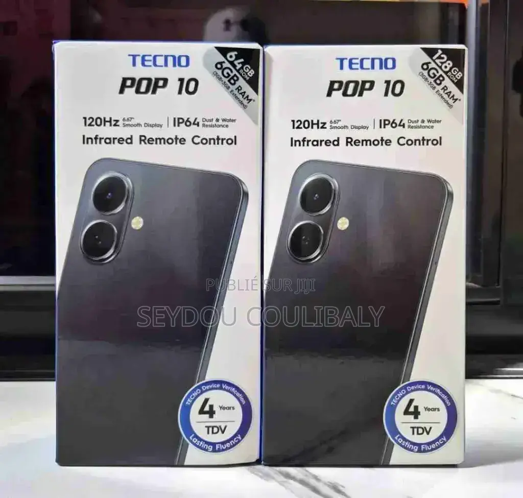 Nouveau Tecno Pop 10 64 GB Blanc