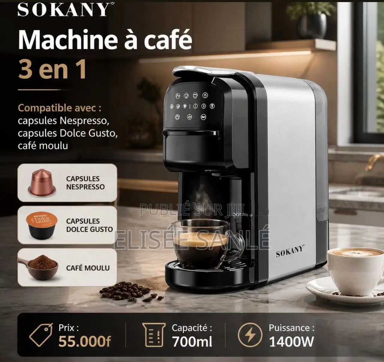 Machine À Café Sokany 3 en 1