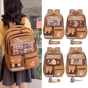 Sac À Dos Scolaire Capybara De Style « Kawaii